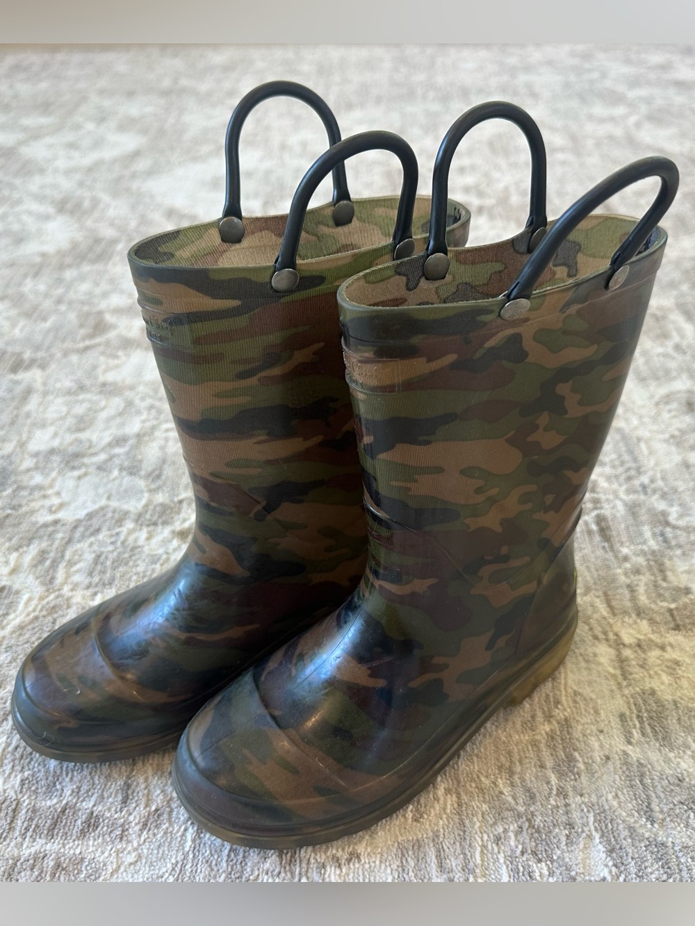 Western Chief Boys Camo Light Up Rain Boots (Size 12) - Picture 2 of 8